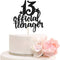 Teens Happy 13th Birthday Cake Topper, Boys Girls Teenager 13th Birthday Party Decorations, Black Glitter Decor