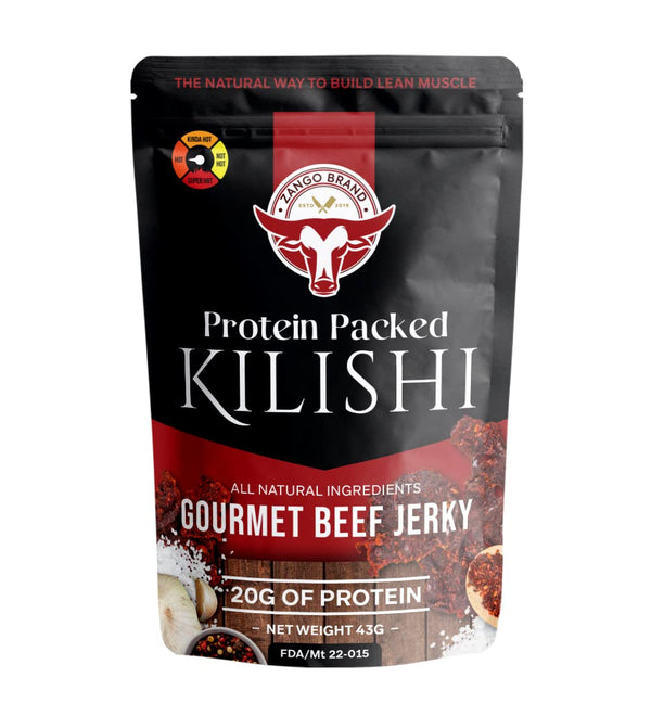 KILISHI . Spicy - Hot - Original Premium Gourmet Beef Jerky. High Protein.