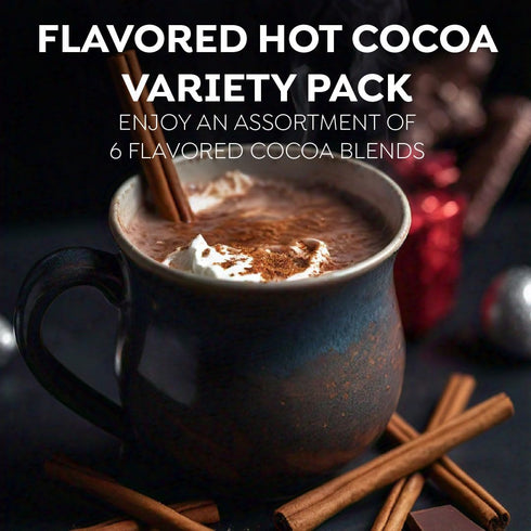 Pack, 48ct, Maud's Flavored Hot Chocolate Variety Single Serve Pods, Compatible with Keurig K Cups Maker