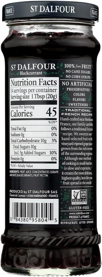 10 OZ, 6 ST DALFOUR CONSERVE BLCK CURRANT, PK