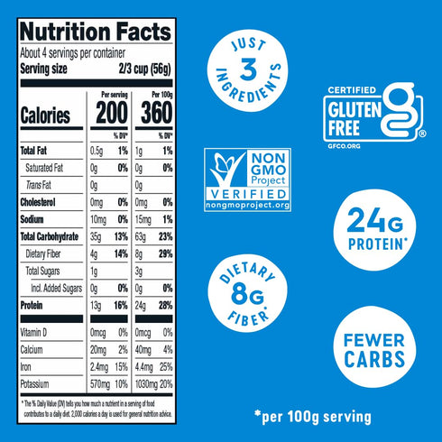 Veggiecraft Farms Penne Pasta - Low Carb, Protein Pasta, Lentil Noodles with Peas & Zucchini, 8 Oz