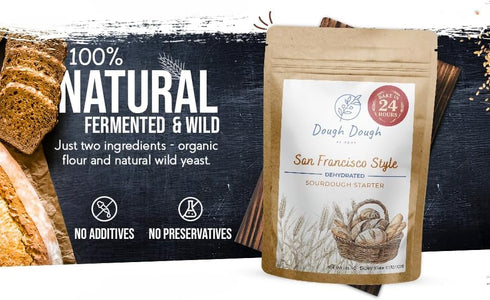 24 15 Packet Dehydrated Sourdough Starter San Francisco Sourdough Culture for Artisan Bread, Hour Activation, Easy Kit
