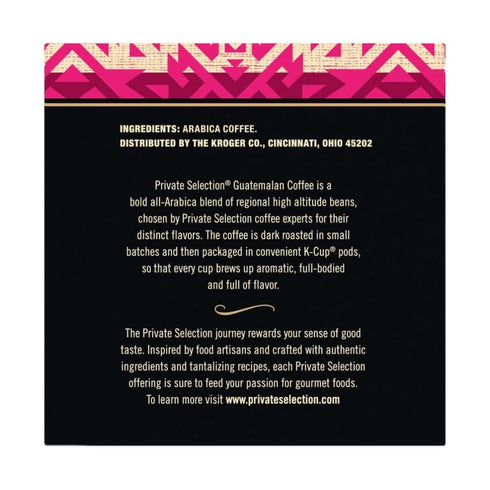 Private Selection 17.6 oz (48 count .36oz Pack 1 Guatemalan Dark Roast Coffee K-Cup Pods | of Pods)|