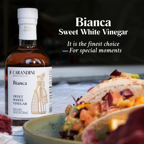 Set, 8.45 oz (2 Carandini Emilio Silver Balsamic Vinegar of Modena PGI & Bianca Sweet White Vinegar Combo Premium