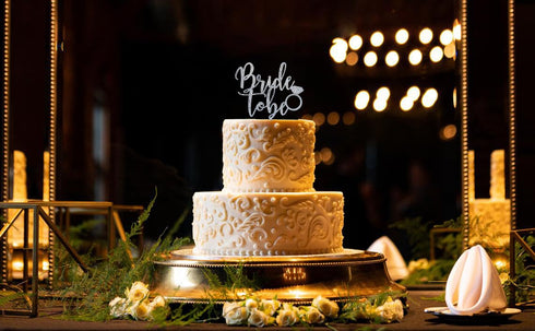 Glitter Silver Bride To Be Cake Topper for Engagement Party, Bridal Shower, Bachelorette & Hen Party Decoration