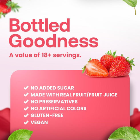 100% 46 Oz Dr. Smoothie Crushed Strawberry Smoothie Concentrate| Non-GMO, Vegan, No Fat, Gluten-Free, Rich in Vitamin