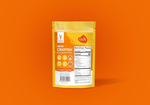 100g (3.5oz) Pack 1 Colour flavour Premium Nigerian Crayfish Powder Dried Shrimp for Cooking | Natural Seafood Flavor