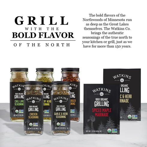 Watkins 1868 Organic Grilling Chili Lime Seasoning, 3.7 oz, Pack of 1