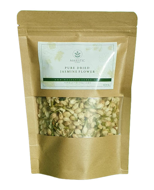 Dried Edible Jasmine Flower Buds by Majestic Herbs, 50g (1.75oz) - Natural for Herbal Teas and Crafts