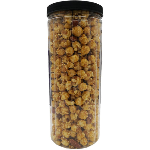 20 oz Stonehedge Farms Gourmet Caramel Popcorn Clusters | Reclosable Container | Mix Of Pop corn, Cashews, Almonds