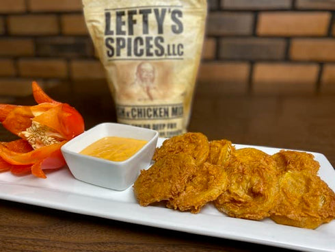 16 oz. Lefty's Spicy Fish & Chicken Mix | Air Fry and Oven Baked Seasoned Coating Mix for Fish, Chicken, Pork Chops