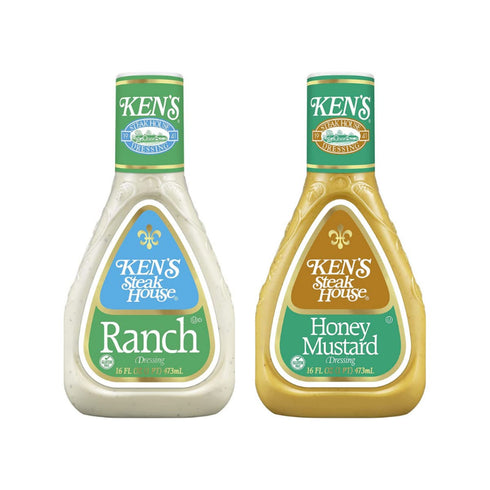 Ken's Steak House Honey Mustard and Ranch Dressing Variety Pack, 16 fl