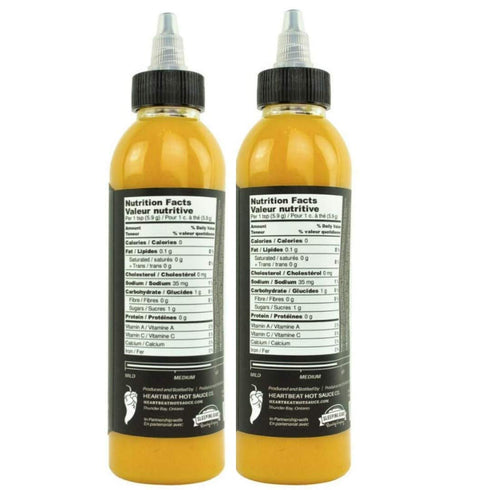 Heartbeat Hot Sauce Co.- Pineapple Habanero, 6 oz (Pack of 2) - Small Batch & Handmade, Vegan, Preservative Free