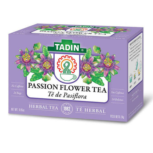 3 PACK Tadin Tea, Pasiflora - Passion Flower Tea, 72 Tea Bags, Relax Mind Muscle