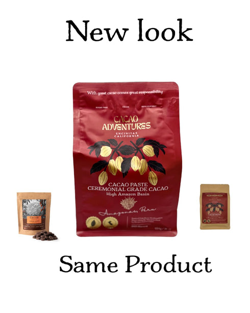 100% Cacao Adventures Ceremonial Grade Cacao | Pure Cacao | Dairy & Vegan Free | Unsweetened | Vegan Peruvian Cacao