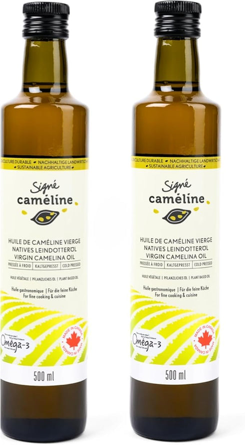 Cold-Pressed Virgin Camelina Oil, 500mL X 2 by Sign Camline | High