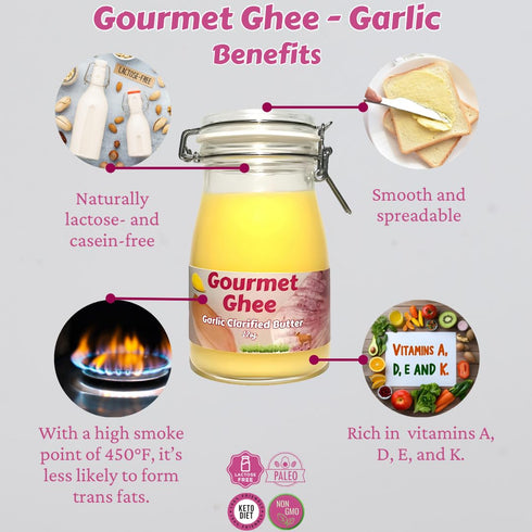 Generic Immune (12 oz) Premium Gourmet Ghee Dairy Free Butter Alternative for Cooking, Baking & Frying, High Heat Fat