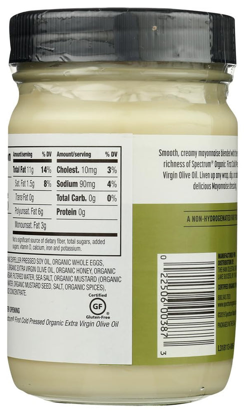 12 oz 2 Spectrum Naturals Organic Mayonnaise with Olive Oil -- fl - pc