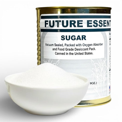 #2.5 25-Year 25 oz Future Essentials Canned White Granulated Sugar Nitrogen-Sealed Can of White Sugar for Long-Term
