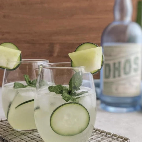 5 Pack 750 ML Dhos Handcrafted Non-Alcoholic Gin w Fever Tree Club Soda - Keto-Friendly, Zero Sugar, Zero Calories