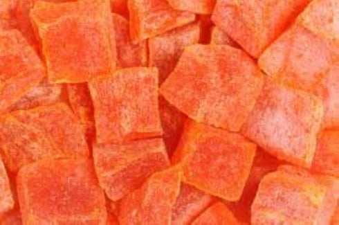(5 Lbs.) Dried Papaya Chunks - Diced Dried Papayas Best for Snacking & Baking - Paw Paw Tree - Lightly Sugar Coated