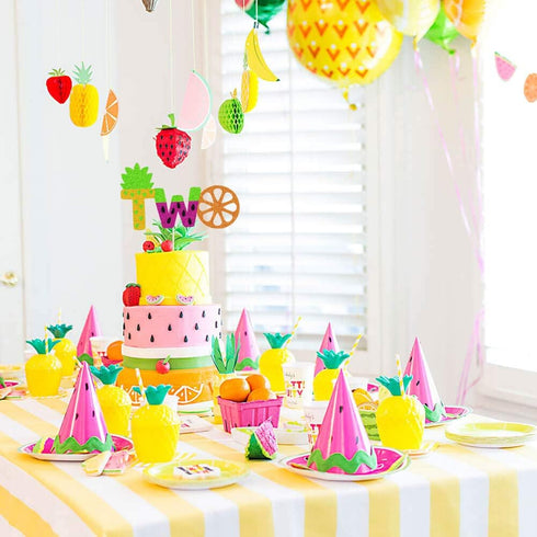 Twotti Frutti Cake Topper, Summer Fruit 2nd Birthday Cake Decor, Pineapple/Watermelon/Orange/Lemon/Strawberry/Banana