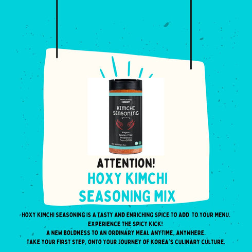 HOXY Journey of Korea Kimchi Seasoning Mix, 3.5 oz - ORIGINAL Spicy, Vegan, Gluten Free, BBQ Dry Rub