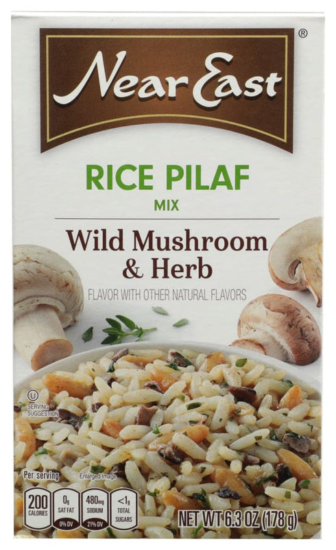 LASH LABS Near East RICE PILAF Mix WILD MUSHROOM & HERB 6.3oz (4 Pack)