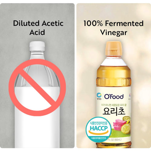 900ml) Chung Jung One O'Food Premium Korean Vinegar, Kitchen Essential Pantry Staple, Perfect for Salads (Cooking