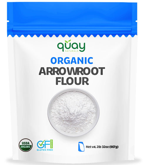 Quay Naturals Organic Arrowroot Flour 2 lb - Non-GMO, Vegan, Gluten Free
