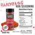 Lane's Blackened Seasoning Spice - All-Natural Blackened Fish Seasoning for Pork, Beef & Seafood, 4.6 Oz