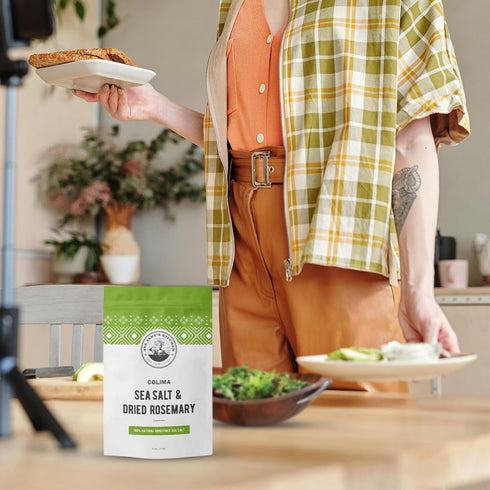 100% Colima Sea Salt New Flavors - Natural Flaky Sea Salt With Four Different Flavors - Hand Harvested & Unrefined
