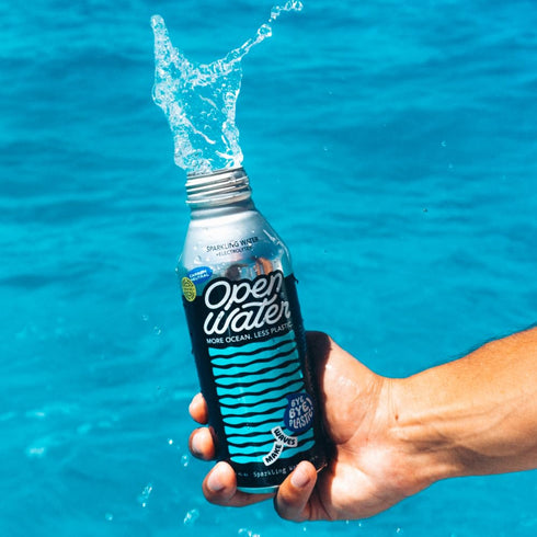 16-oz (1 12 Open Water Sparkling Bottled Water with Electrolytes in Aluminum Bottles Cases, bottles - Sparkling) |
