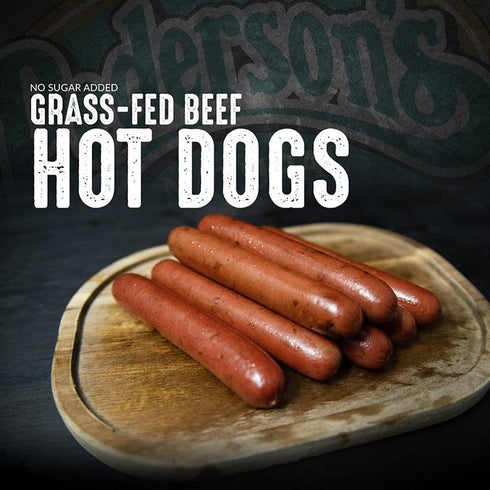 (5 Pack, 12 Pederson's Natural Farms Grass Fed Beef Hot Dogs ounces each)