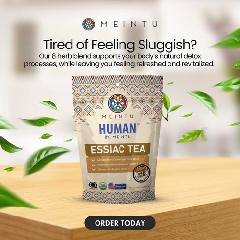 8 20% 4 oz MEINTU Organic Essiac Tea Herb Powder Formula Sheep Sorrel with Root - Stand-Up Airtight Zipper Pouch