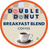 Double Donut Breakfast Blend Fresh Medium Roast Coffee, Single Serve Pods for Keurig K Cup Brewer, 24 Capsules