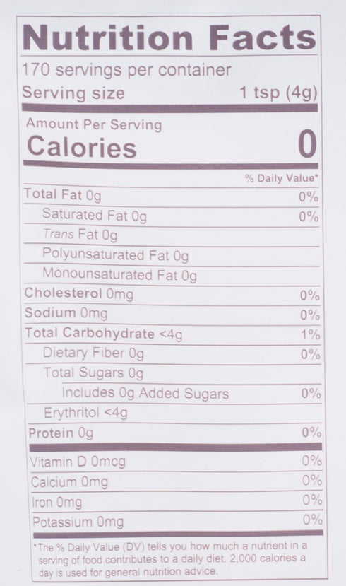 24 Oz. Z SWEET All Natural Zero Calorie Sweetener Granulated Non-GMO, Gluten-Free, No Glycemic Impact Erythritol Sugar