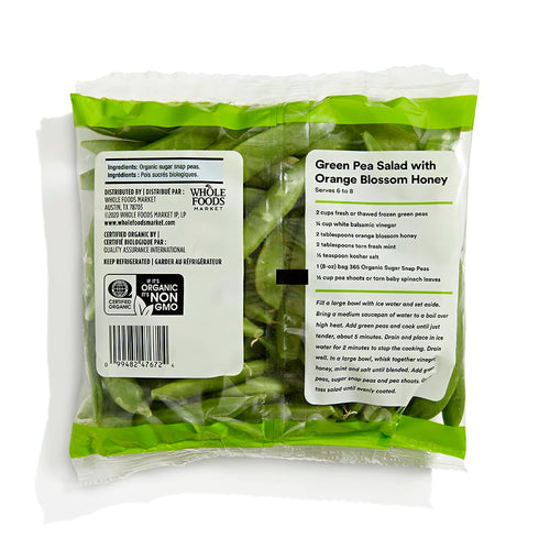 365 by Whole Foods Market 365 8 OZ , Organic Stringless Snap Peas