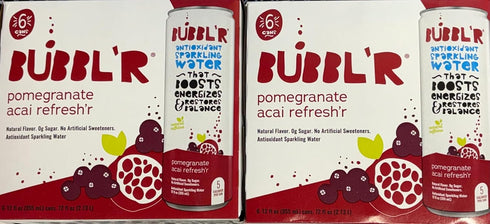 Generic BUBBLR Pomegranate Acai Refreshr Antioxidant Sparkling Water - 12 Cans 2 Pack,