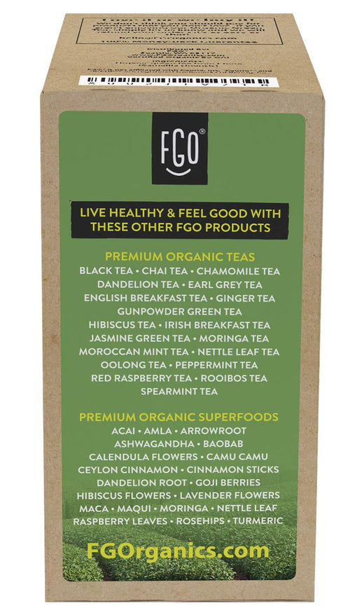 24 Count (Pack 1), FGO Organic Green Tea K-Cup Pods for Keurig, of Premium Green Tea is USDA Organic, Non-GMO