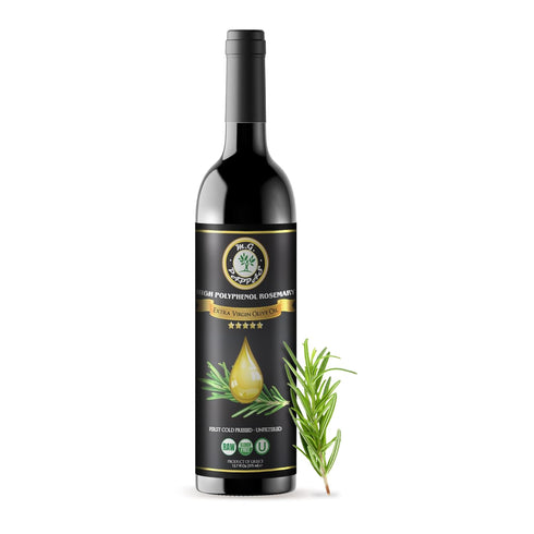 M.G. PAPPAS Rosemary Infused Olive Oil - High Polyphenol Rich Extra Virgin