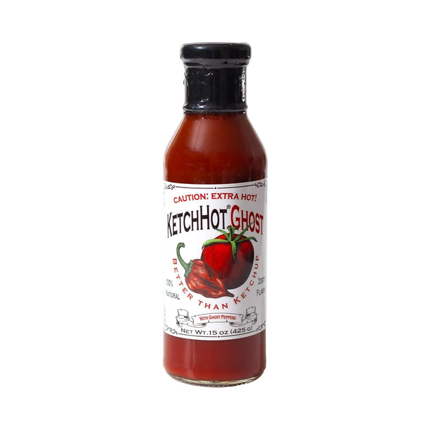 KetchHot Ghost Pepper Spicy Ketchup - Small-Batch, All-Natural Tomato Catsup with A