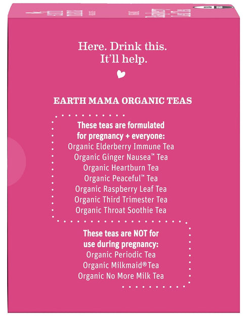 Earth Mama 32 Organic Red Raspberry Leaf Tea | Labor Prep & Menstrual Support Herbal Tea, Pregnancy & Postpartum Care