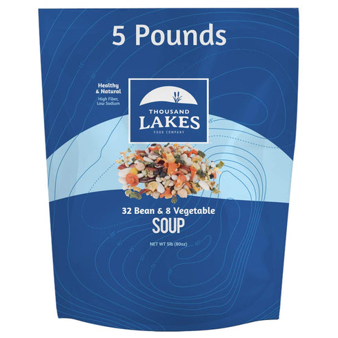 Thousand Lakes 32 Bean and 8 Vegetable Dry Soup Mix - Bulk