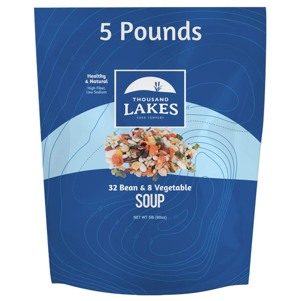 Thousand Lakes 32 Bean and 8 Vegetable Dry Soup Mix - Bulk