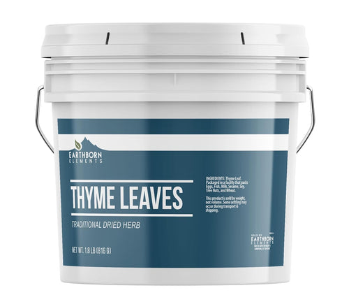Earthborn Elements Thyme Leaves, Traditional Dried Herb, Bulk Size Gallon Bucket (28.8