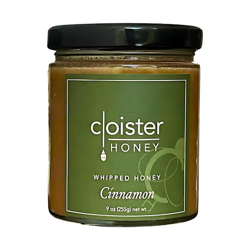 Cloister Honey Whipped Honey - Cinnamon (9 oz) | Hand Crafted |