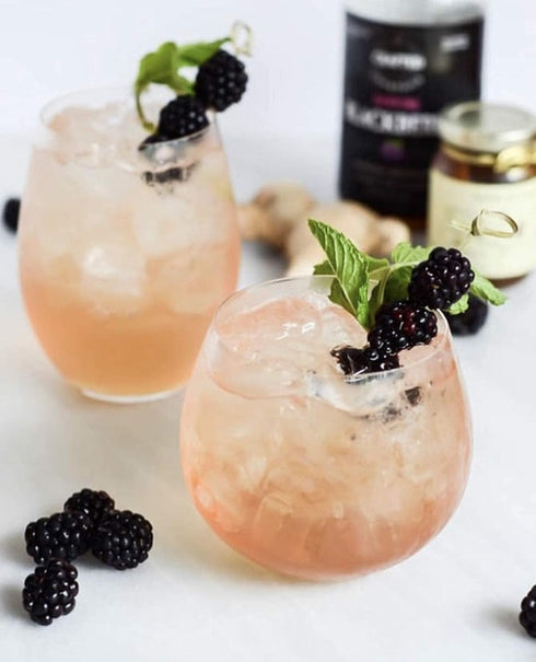 2 Pack Crafted Cocktails - Blackberry Shrubs - - Use as cocktail enhancer, soda flavoring, or culinary ingredient
