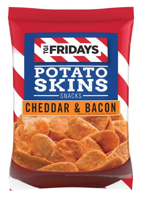 T.G.I. Friday's 1oz (Pack 24, 24 Oz) TGI Fridays Potato Skins Snacks, Cheddar & Bacon, Bag of Total