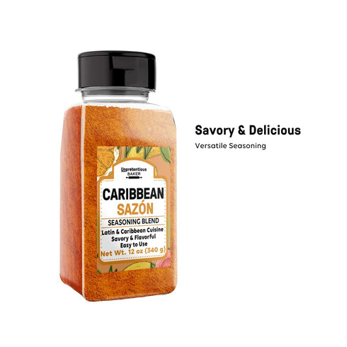 Unpretentious Caribbean Sazón, 12 oz, Flavorful & Savory Seasoning Blend for Latin Cuisine